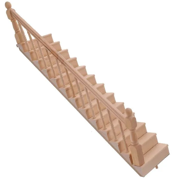 Miniature Trappe Umalet Trappe Mikro Landskab Mini Hus Tilbehør (venstre Gelænder)