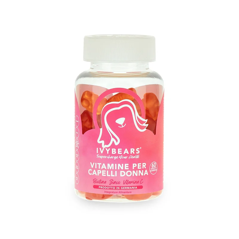 IVYBEARS Integratori Vitamine per capelli donna 150G - Integratore Unghie e Capelli