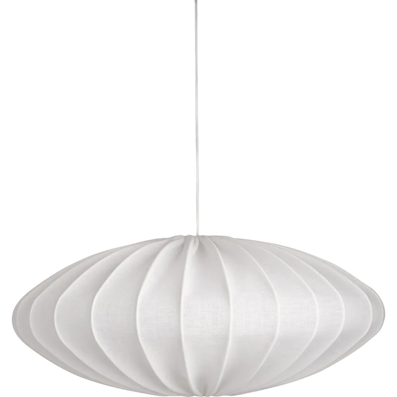 Watt&veke Ellipse taklampe, 65 cm, lin, hvit