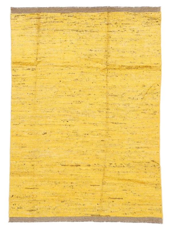 Battuta Solid Rug Hand Knotted 166X227 Orange/Brown