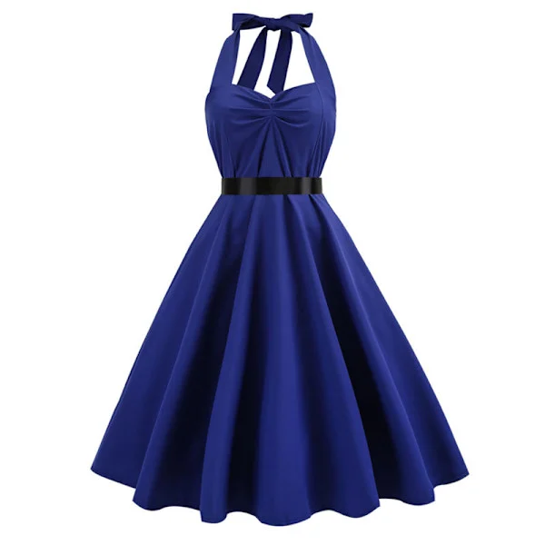 Kvinners Vintage Kjole 1950-talls Halter Cocktail Party Rockabilly Kjoler