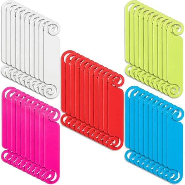 100 stk. Kabelmerker Kabelhåndteringsetiketter Flerfargede Kabelmerker Ledningsidentifikasjonsmerker for USB Datamaskin Telefonlader, Tilfeldige 