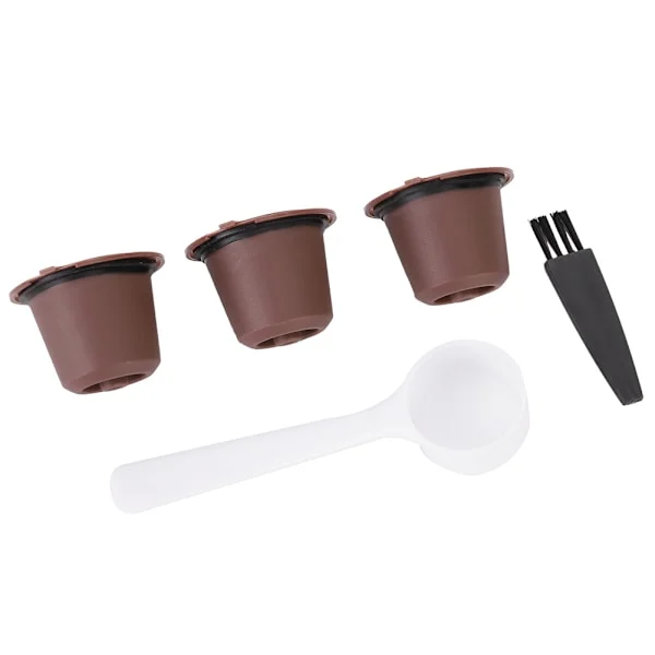 3 genanvendelige kaffekapsler til husholdning, genopfyldelige kapsler, passer til Nespresso (kaffe)