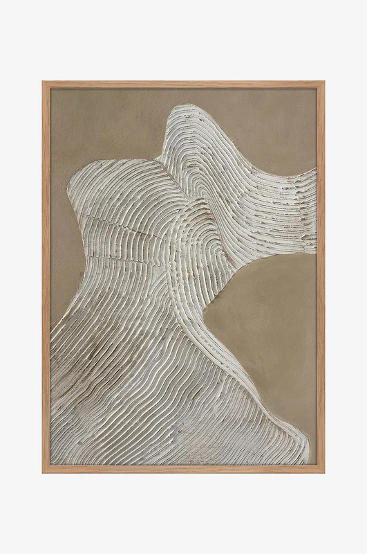 Malerifabrikken - Raw Shape 3 / 50x70 Cm / Eik ramme - Beige - Bilder & skilt - Fra Homeroom