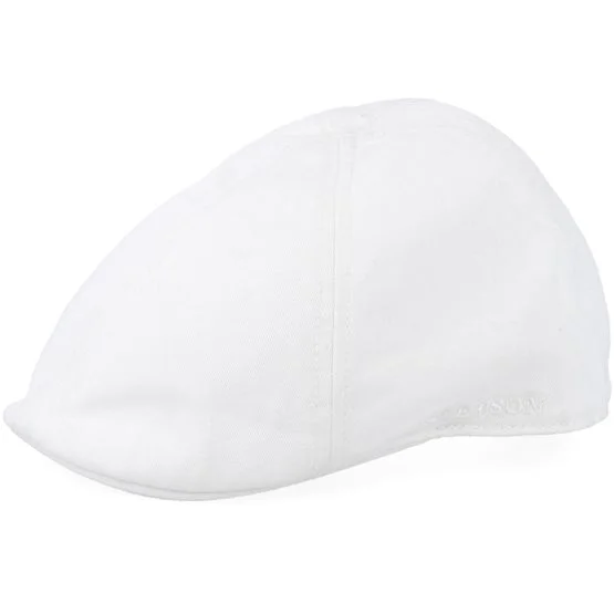 Stetson - White flatcap Czapka Z Daszkiem - Texas Cotton White Flat Cap @ Hatstore