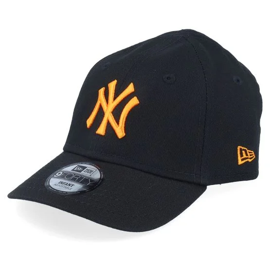 New Era - MLB Zwart adjustable Cap - Kids New York Yankees Infant League Essential 9FORTY Black/Orange Adjustable @ Hatstore