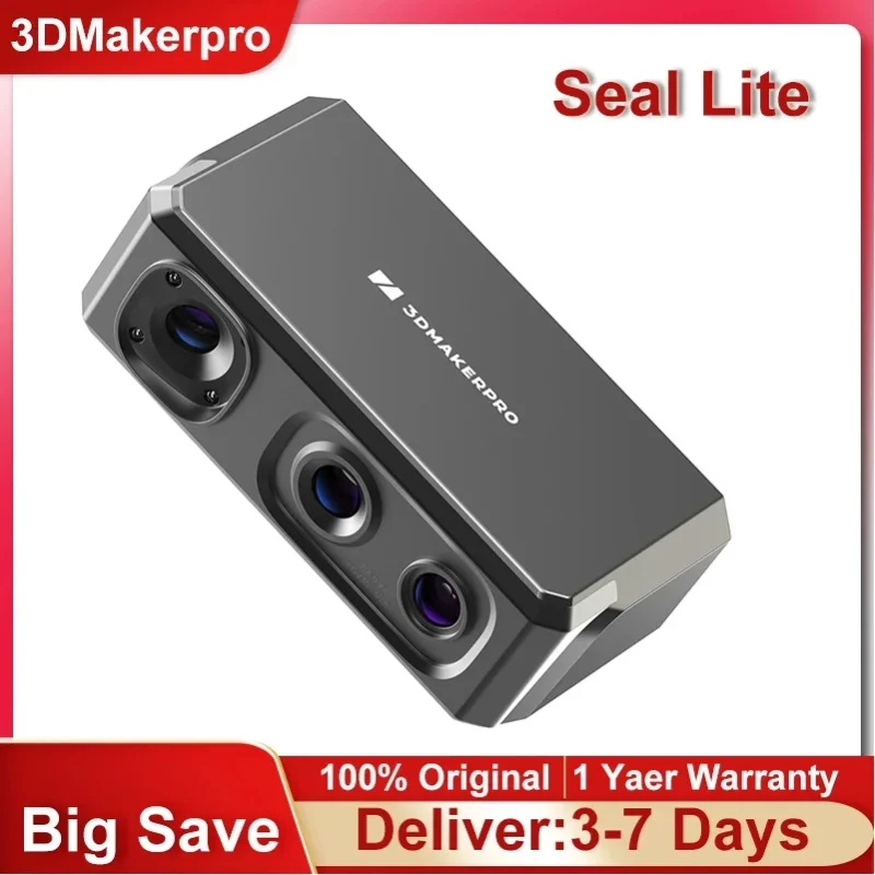 AliExpress - Scanner 3D 3DMakerpro Seal Lite pour l'impression 3D - Accessoires d'imprimante 3D, scanner portable, précision de 0,02 mm, lumière NIR 