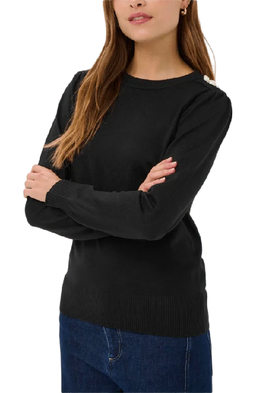 Saint Tropez MoeSZ Deco Pullover Stickat Dam Svart XXL