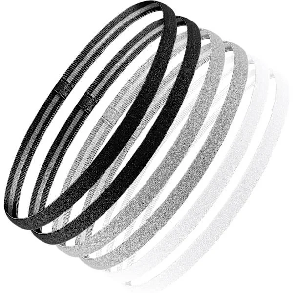 Pieces Sport Pannband, Hårband för Barn, Män, Kvinnor, Sport Pannband, Elastiskt, Halkfritt, för Yoga, Fotboll, Jogging