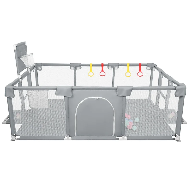 AliExpress - Grote box voor baby's XL 180x120cm, box voor baby's en kinderen met ademend net, 50 speelballen en 4 trekringen