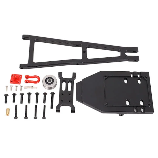 RC Lastebil 1/10 Skala Capra 1.9 UTB Crawler Svart Tilhenger Monteringssett med Kranarm