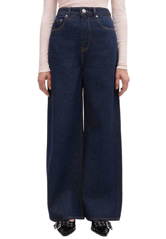 GANNI Essentials Rinse Denim Izey Jeans Dam Svart 26W/33L