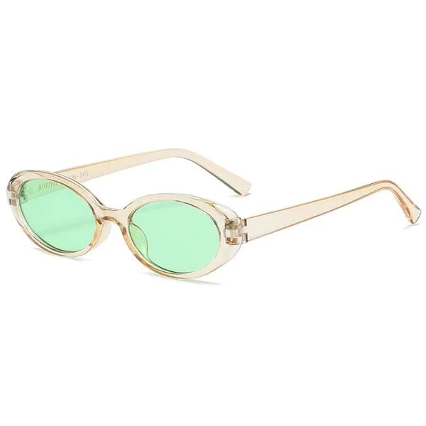 Små Stel Vintage Solbriller Mand Mærke Designer Solbriller Herre Mode Shades Ovalt Spejl Sort Retro Oculos De Sol