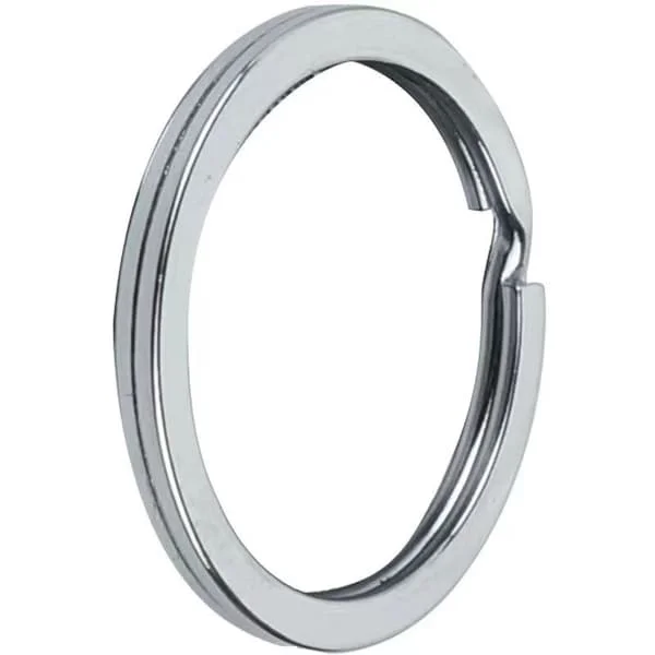20 stk. 304 Rustfrit Stål Nøgleringe, 30 mm Nøgleringe, Flade Nøgleringe, Velegnet til Alle Typer Nøgler, DIY, Håndværk (Rustfrit