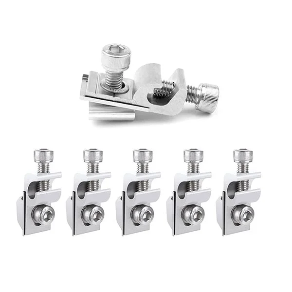 Jordingsklemme i aluminium for solcelleanlegg - 6-pakning