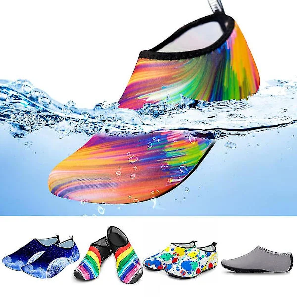Unisex vannsko Svømming Dykkersokker Sommer Aqua Beach Sandal Flat Shoe Seaside Sklisikker joggesko Sokker Slipper-1