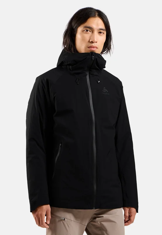 Odlo Men's Ascent S-Thermic Waterproof Insulated Jacket, S, black