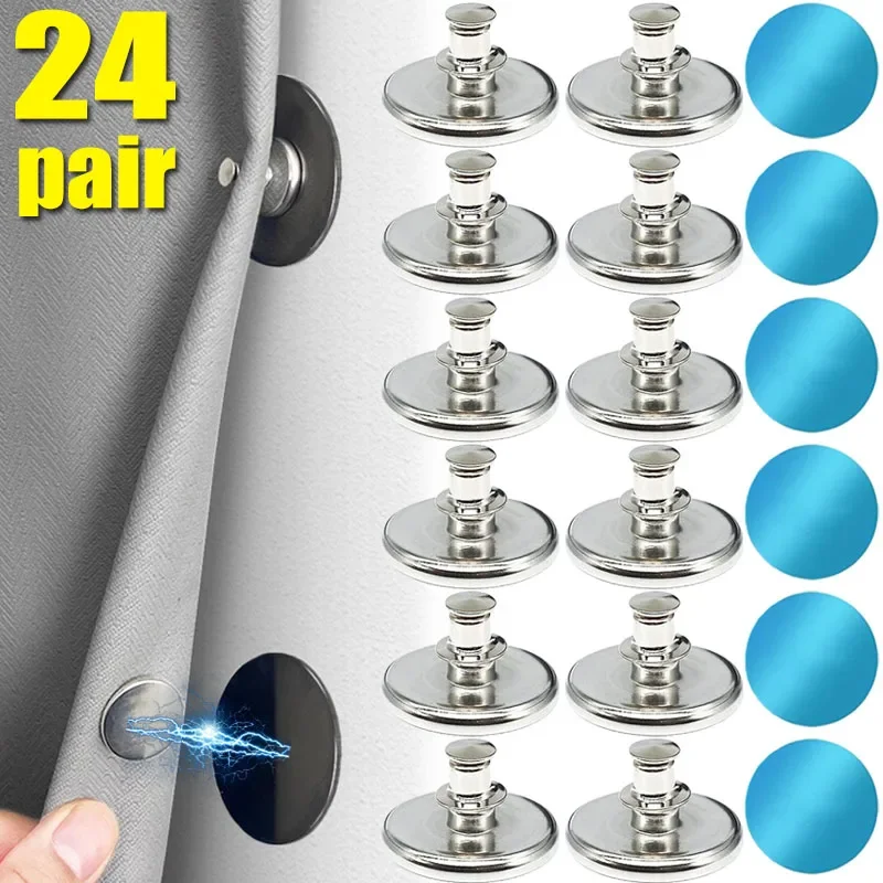 AliExpress - Metallvorhang mit Magnetverschluss, Wandmontage, magnetische Schnalle, Duschvorhang, Magnetklammern, abnehmbarer Fensterbildschirm, 