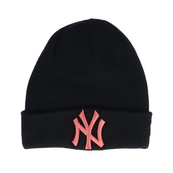 New Era - MLB Růžový cuff Beanie - Kids New York Yankees Toddler League Essential Knit Black/Pink Cuff @ Hatstore