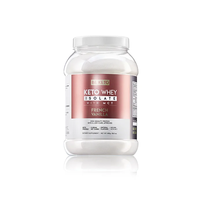 Proteinpulver BeKeto KETO Whey + MCT 800 g, Vanilla - Bodyman.dk
