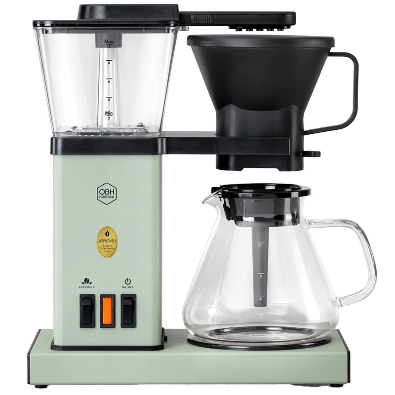 Obh nordica Blooming Prime kaffemaskin 1,25 liter, misty green | Kaffe > Kaffebryggare | Bagaren och Kocken