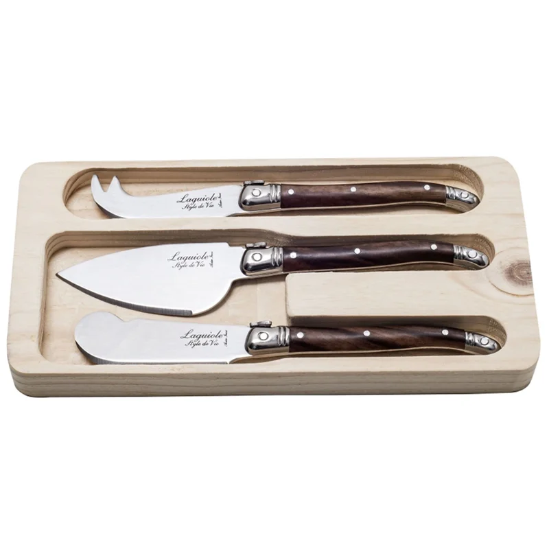 Laguiole style de vie Laguiole Ostknive 3 st, brun | KitchenOne