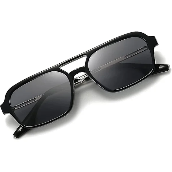 Firkantede Polariserte Aviator Solbriller Kvinner Menn Vintage Solbriller 90-tallet 70-tallet Skygger