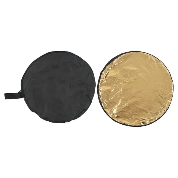 PULUZ 5-i-1 lysreflektorer med gjennomskinnelig sølv, gull, hvit og svart sammenleggbar multi-bærbar reflektor for fotografering 110 cm / 43,3 tommer
