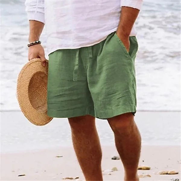 Korte lette treningsbukser for menn Strandshorts Menn Jogging Sport Store Korte Lysegrønne