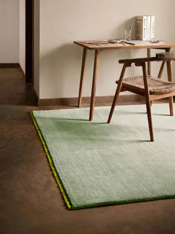 Lisa Pequeño Moderna Pelo Alfombra - Verde Menta/Verde Oliva 100X160 En Estilo Moderno