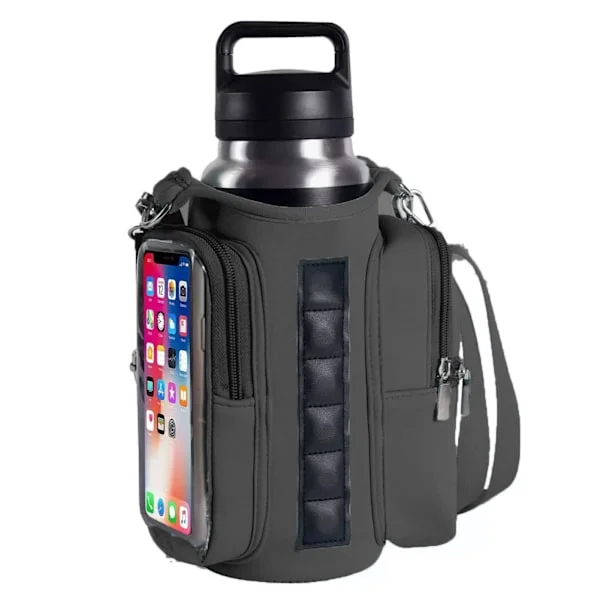 Magnetic Bottle Bag Waterproof Hiking Sports Gym Cross-body Shoulder Magnetic Water Bottle Holder Sling Bag