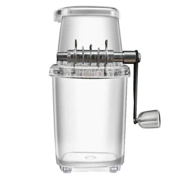 Bärbar manuell iskross Rakmaskin Strimlarmaskin Hand Snow Cone Transparent Ice Machine