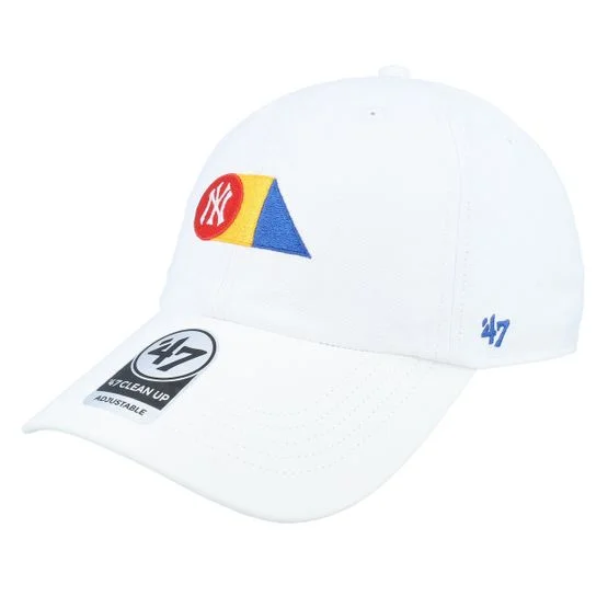 47 Brand - MLB White unconstructed Caps - New York Yankees MLB Purpose 47 Clean Up White Dad Cap @ Hatstore