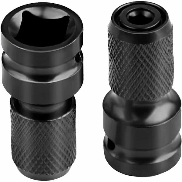 Slagnøgle Skruetrækker Bit Adapter, 1/2" Firkant til 1/4" Sekskant Fatningsadaptere, til Slagnøgle og Skruetrækker Bit Holder Fatning - 2 Stykker