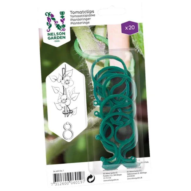 Nelson Garden 6019 Plantclips grön plast, 6 cm, 20-pack, Odling