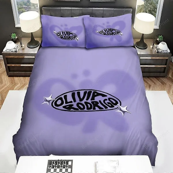 v4840 Sängkläder Olivia Rodrigo Och Fjäril Logo Påslakanset Barn Sängkläder IU4840