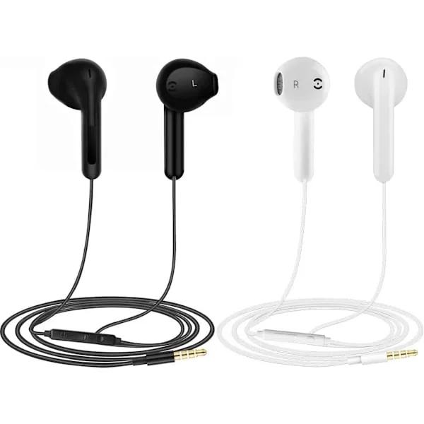 KZQ 2-pack kuulokkeet, in-ear langalliset kuulokkeet, melua vaimentavat kuulokkeet mikrofonilla, yhteensopivat puhelimen, tabletin, Samsungin, Huawein