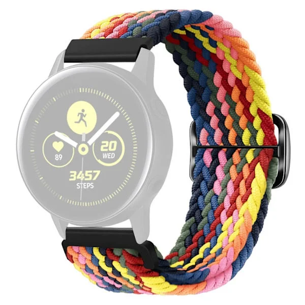 KALEBOL KLB-BZNL-001 Samsung Galaxy Watch3 45mm / Watch 46mm Watch Band 22mm Nylon Strap - Flerfarvet
