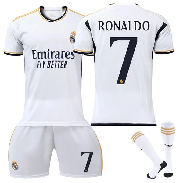 23-24 Ronaldo 7 Real Madrid -paita Uusi kausi Uusimmat aikuisten lasten jalkapallopaidat VTY 4