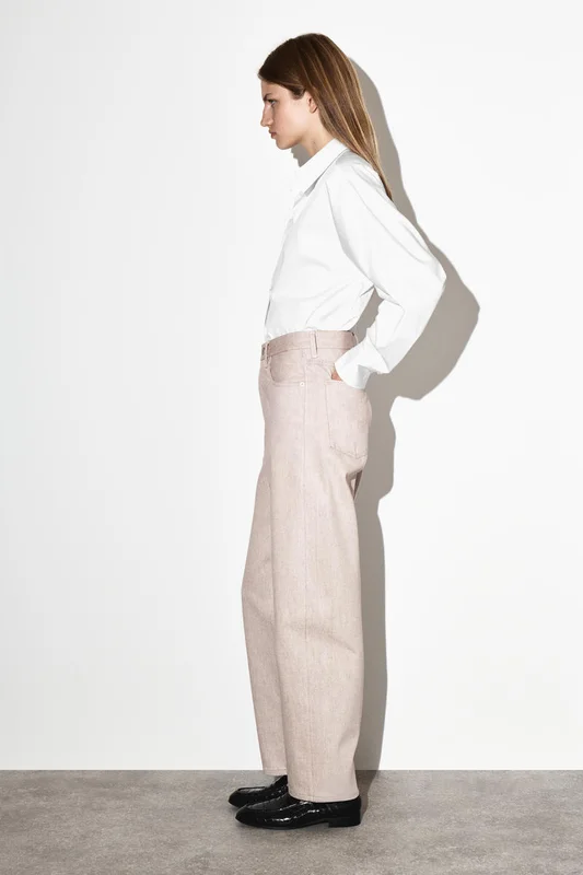 COS Women's Bay Barrel-Leg Jeans in Pink