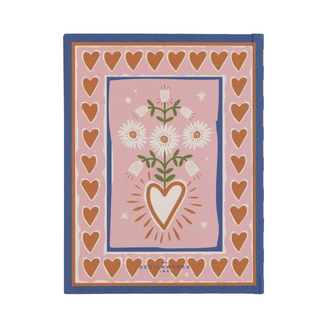 DesignWorks Ink Skrivbok A5 Adopo - Hearts Kontor & papper Unisex ONESIZE