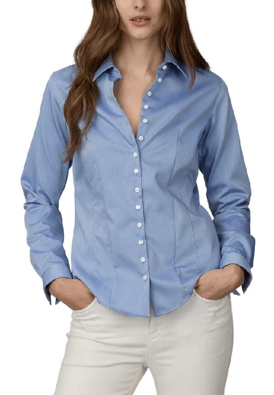 The Shirt Factory Skjorta Moa Hudson Twill Skjortor Dam Blå 34
