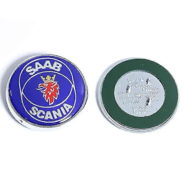 68mm 2 3 Pins Saab Bil Främre Motorhuv Emblemlogo Bakre Bagagelucka Stötfångare Märke För Saab 9 3 9 5 9-3 9-5 Saab Emblem Klistermärken Tillbehör -xx