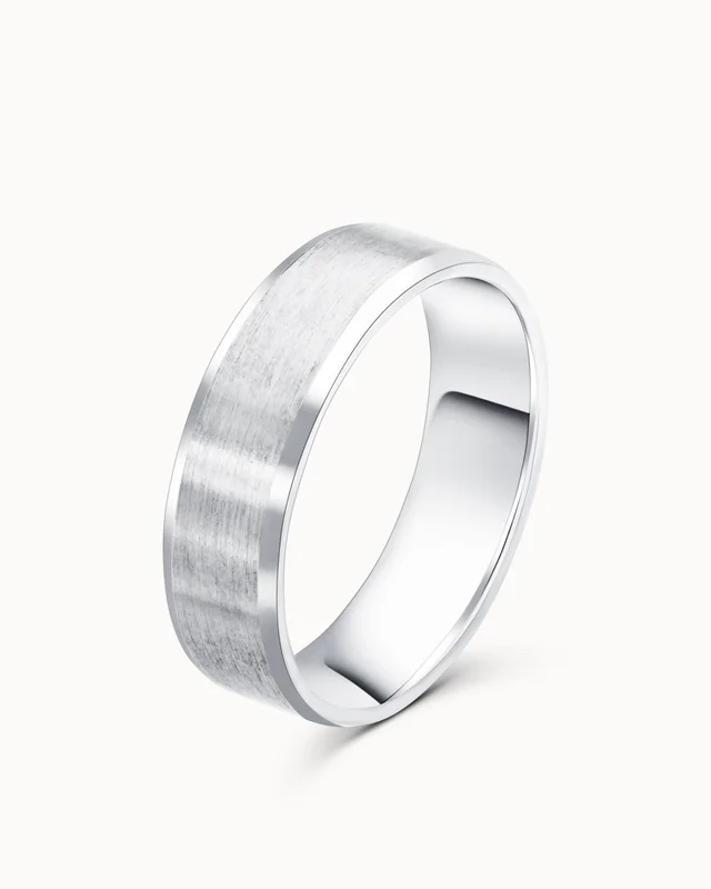 Smooth Ring Afor Her for Men 18K White Gold - Engagement Rings & Wedding Rings from Vanbruun