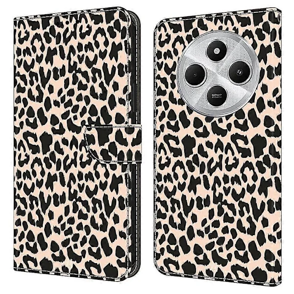 TPU+PU Læder Flip Telefon Cover Til Xiaomi Redmi 14C 4G/14R 5G/Poco C75 4G Mønster Printet