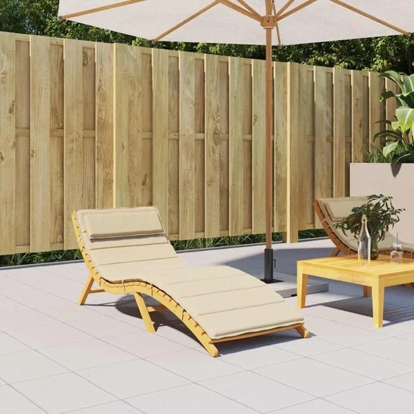 vidaXL Dyna till solsäng beige 180x60x4 cm oxfordtyg