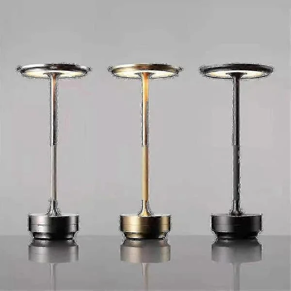 Cordless Table Lamp Dimmable Waterproof Metal USB Rechargeable Table Lamps -1pc gx20241211303 Gold