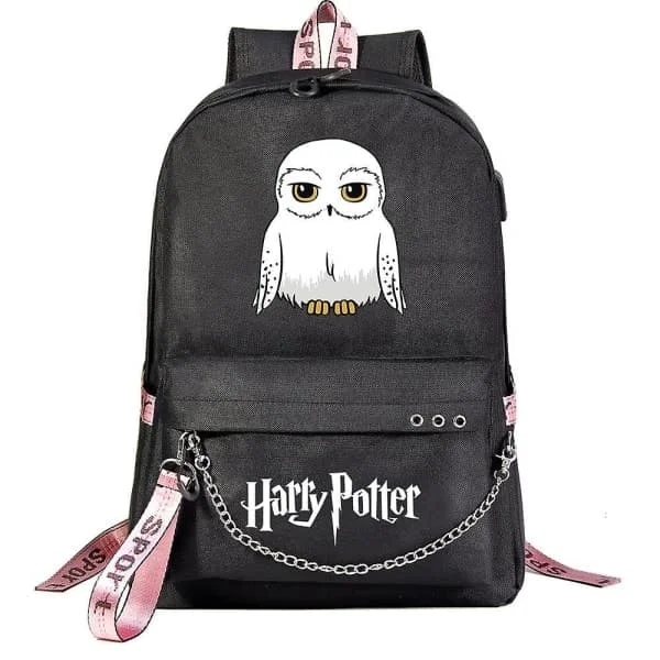 Harry Potter Rygsæk til Teenagere - Trendy Skoletaske til Drenge og Piger - Tegneseriedesign med Stor Kapacitet til Rejser - Studenter Casual