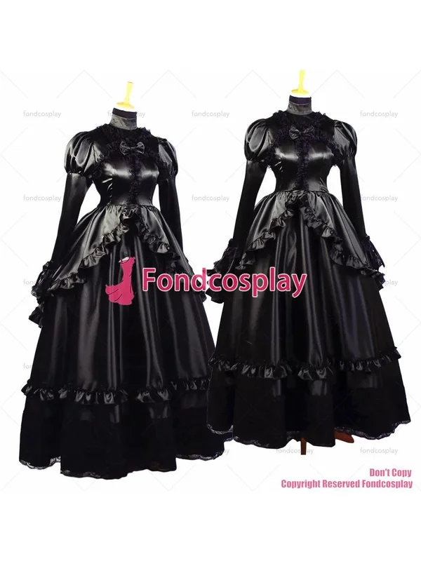 AliExpress - Fond cosplay erwachsene sexy cross dressing sissy maid lange victoria mittelalter liches kleid schwarz satin kleid cosplay kostüm cd/tv [