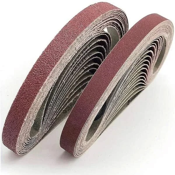 Black Decker Powerfile Slipband, 13x457 mm, 5 Blandade Kornstorlekar (6X40/80/120/180/320), 30-Pack, Kompatibel med Black Decker